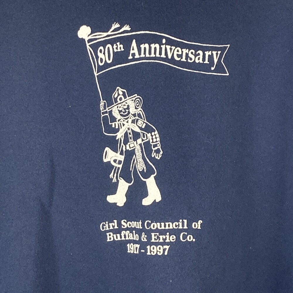 VTG 90s Girl Scouts WNY Erie County Buffalo NY Adult XL Crew Neck Sweatshirt - Picture 2 of 5
